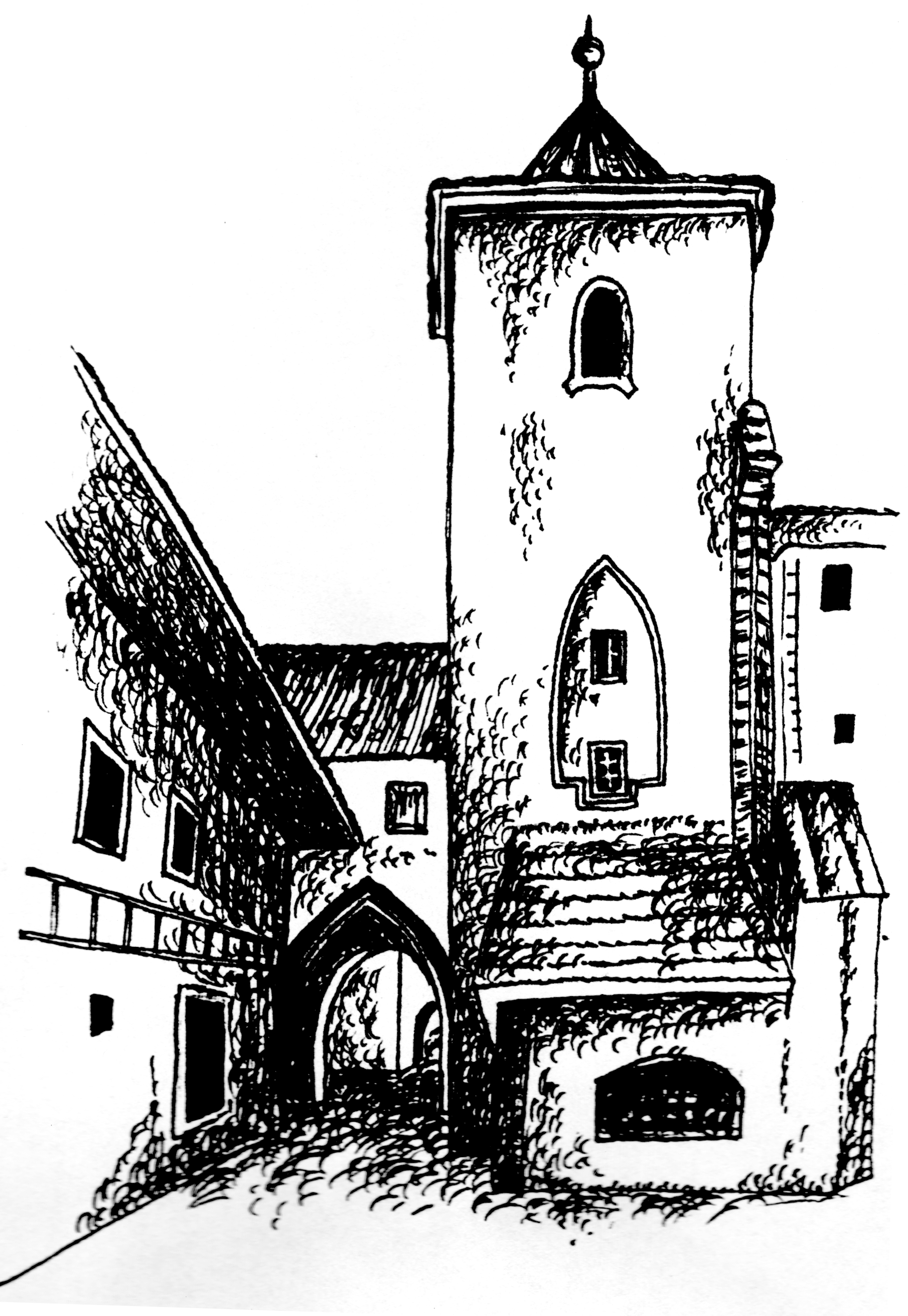 Věž stínadelského kostela