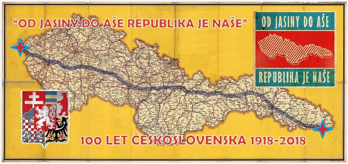 Obrázek ke článku 100 let Československa: "Od Jasiny do Aše, republika je naše"