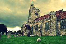 Gotický kostel v Canterbury