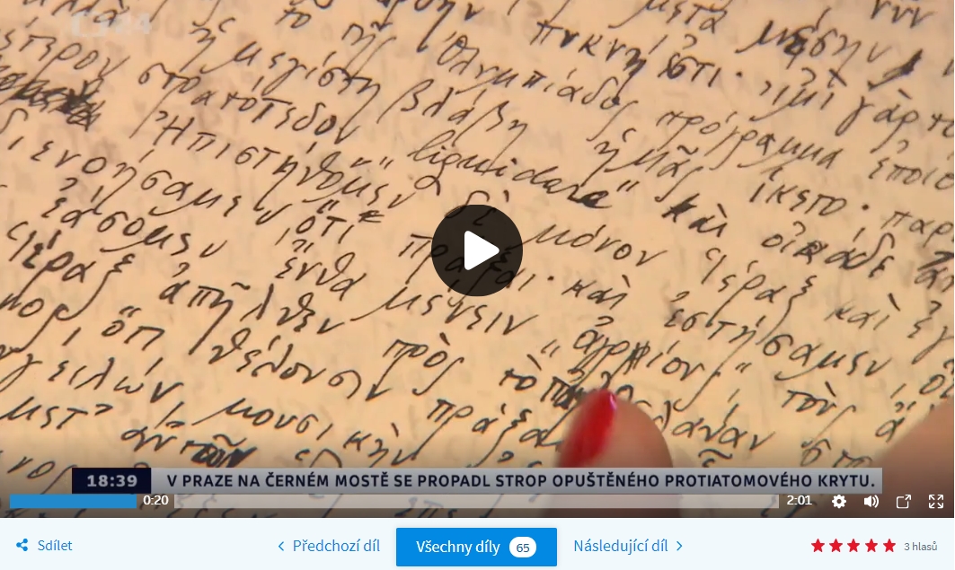 Obrázek ke článku Jestřábův zástupce Jumbo si psal deník ve starořečtině
