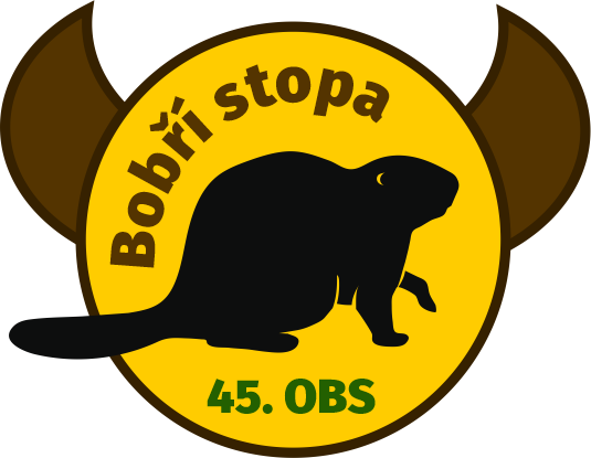 Logo 45.OBS Bobří stopa